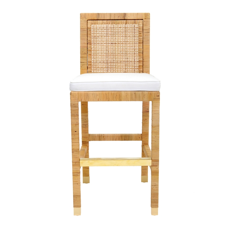 Amara Natural Rattan Bar Stool