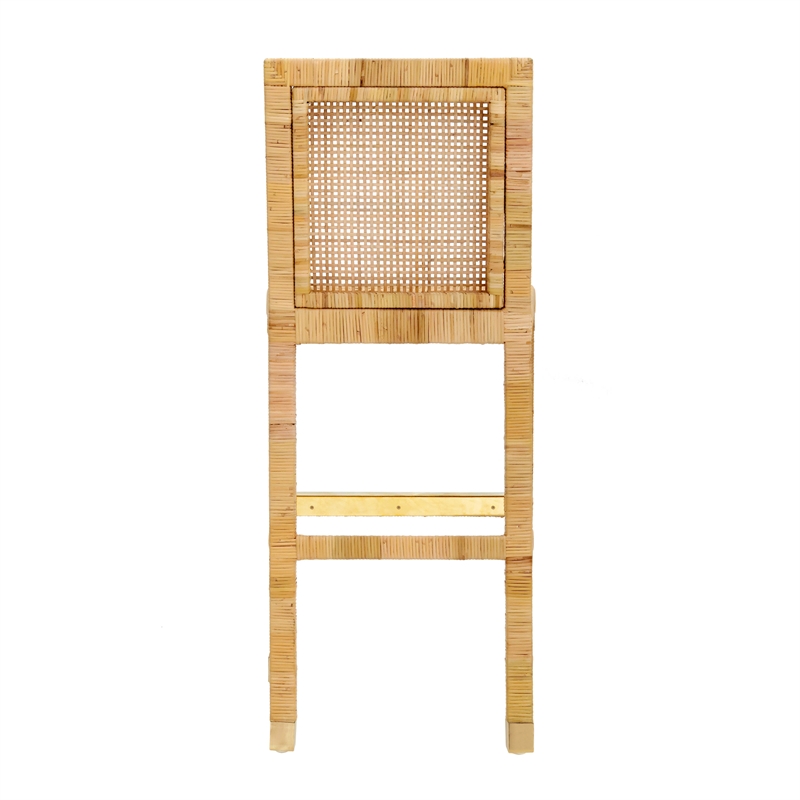 Amara Natural Rattan Bar Stool