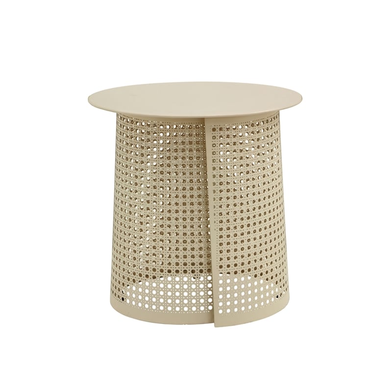 Pesky Eggnog Cream Iron Side Table