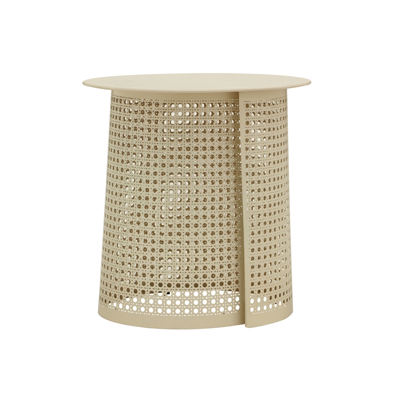 Pesky Eggnog Cream Iron Side Table