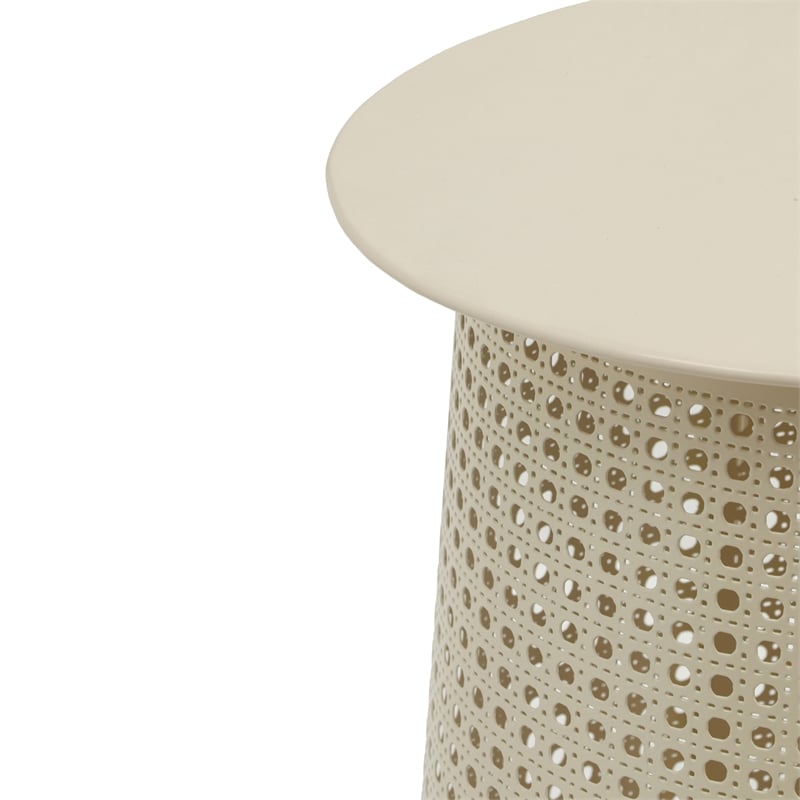 Pesky Eggnog Cream Iron Side Table