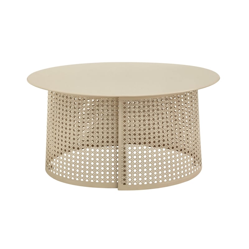 Pesky Eggnog Cream Iron Coffee Table