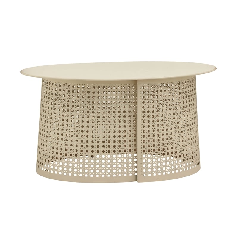 Pesky Eggnog Cream Iron Coffee Table
