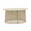 Pesky Eggnog Cream Iron Coffee Table