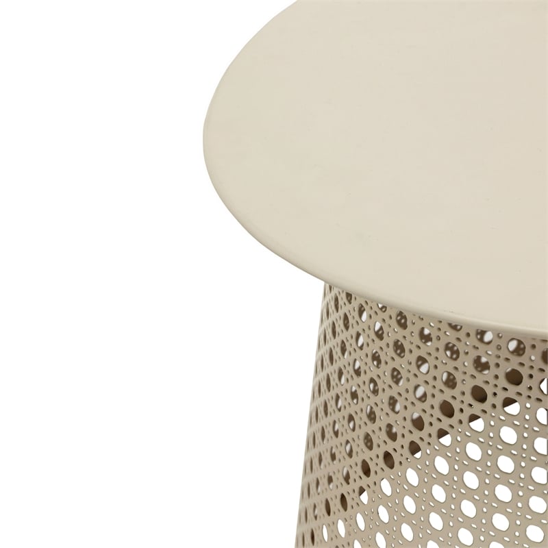 Pesky Eggnog Cream Iron Coffee Table
