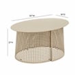 Pesky Eggnog Cream Iron Coffee Table