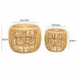 Azrina Natural Rattan Veneer Nesting Tables