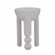 Morse White Wood Accent Table
