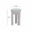 Morse White Wood Accent Table