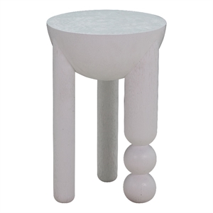 Morse White Wood Accent Table