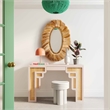 Suzie Cream & Rattan Console Table