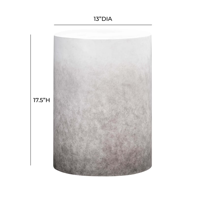 Sarana Gray Ombre Concrete Round Stool