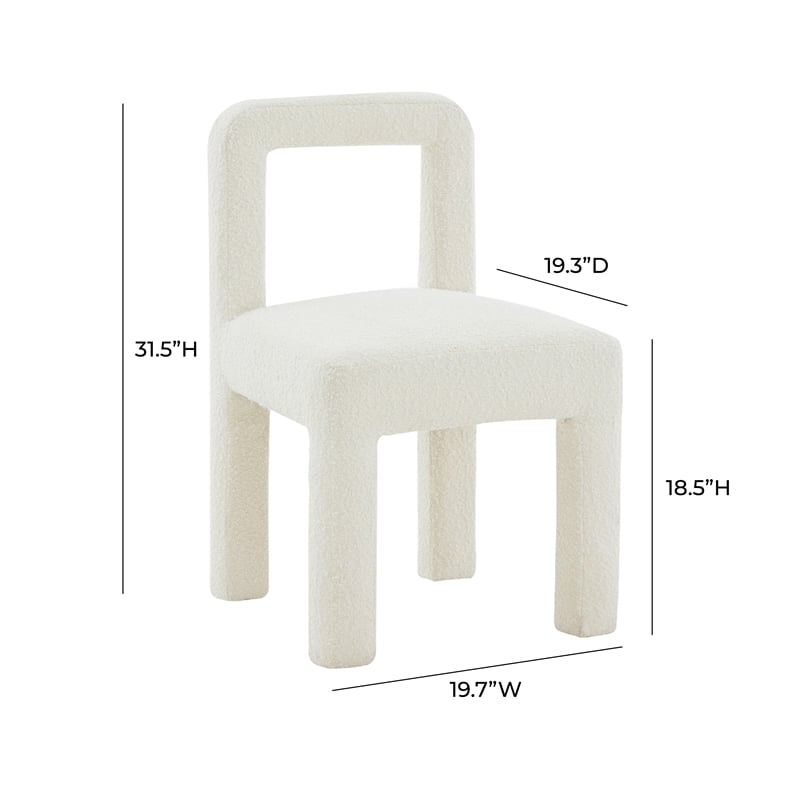 Hazel Cream Boucle Dining Chair