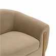 Lina Cafe Au Lait Brown Velvet Sofa by Inspire Me Home Decor