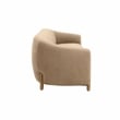 Lina Cafe Au Lait Brown Velvet Sofa by Inspire Me Home Decor