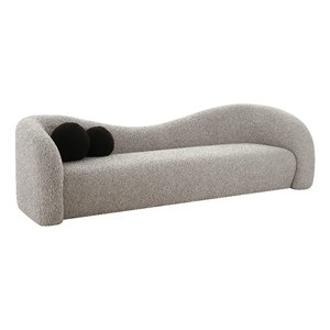 Leonie Grey Upholstered Faux Shearling Sofa