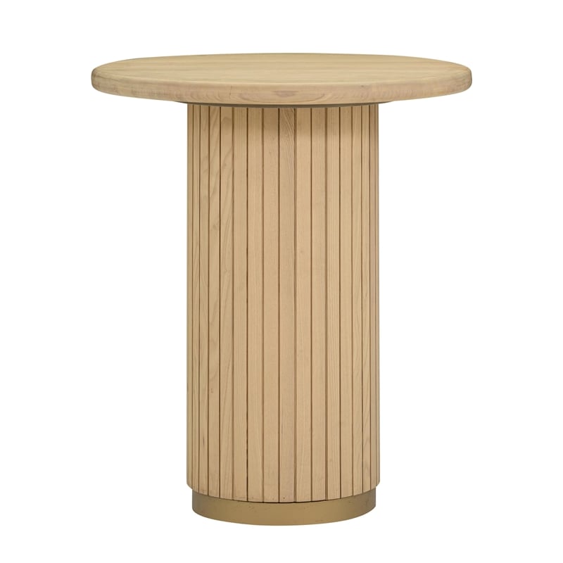 Chelsea Oak Wood Round Entry Table