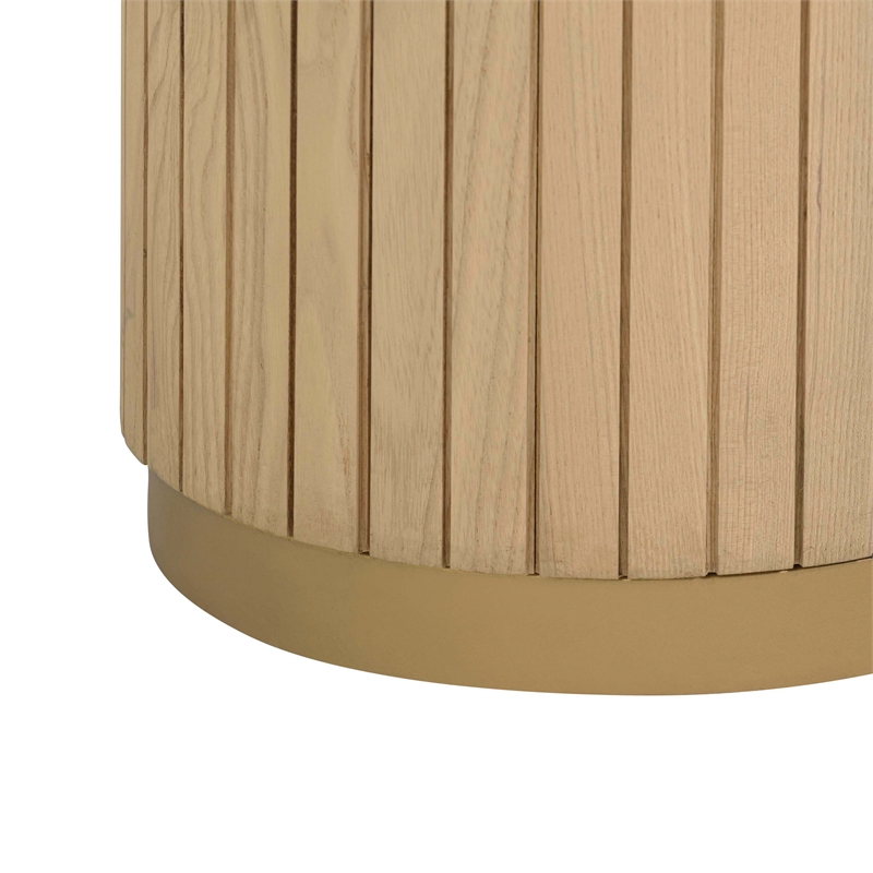 Chelsea Oak Wood Round Entry Table