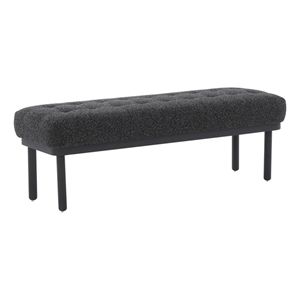 Olivia Black Boucle Bench