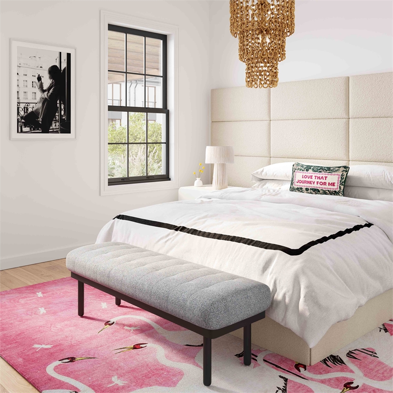 Olivia Gray Boucle Bench