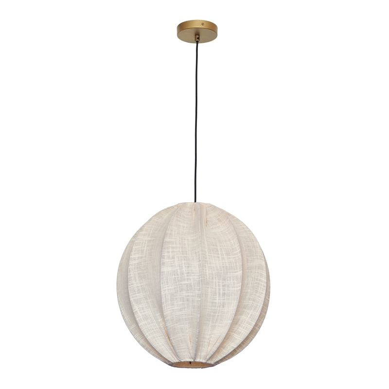 Elliana Off White Cotton Pendant Lamp