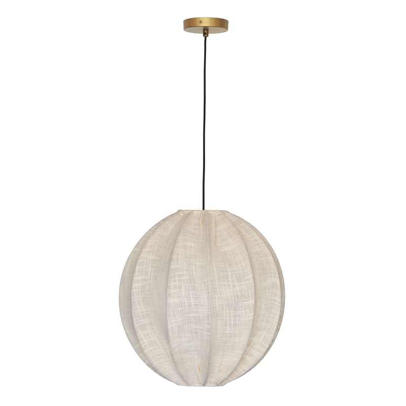 Elliana Off White Cotton Pendant Lamp