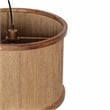 Mariana Natural Mango Wood and Jute Pendant Lamp