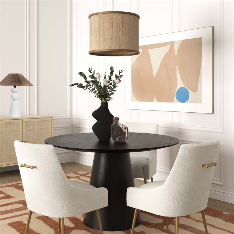 Mariana Natural Mango Wood and Jute Pendant Lamp