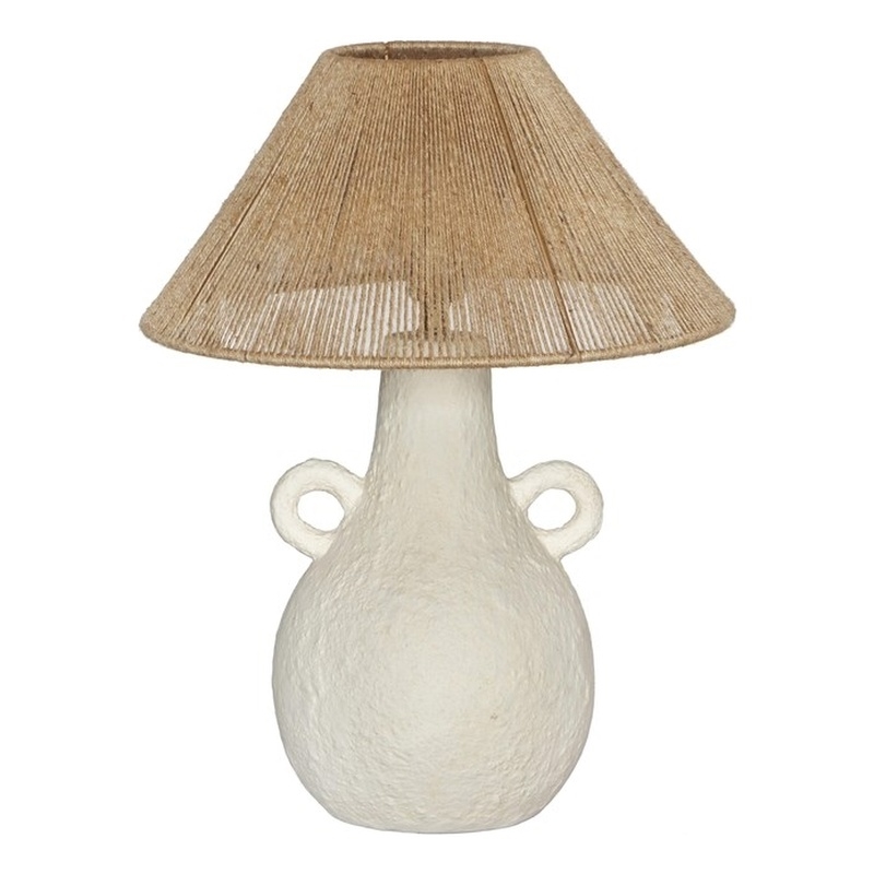 Lalit Natural & White Ceramic Table Lamp