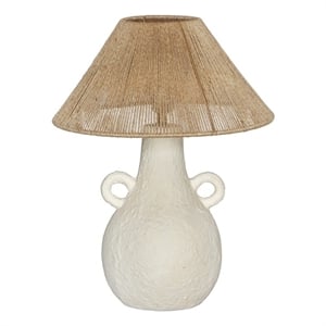 Lalit Natural & White Ceramic Table Lamp