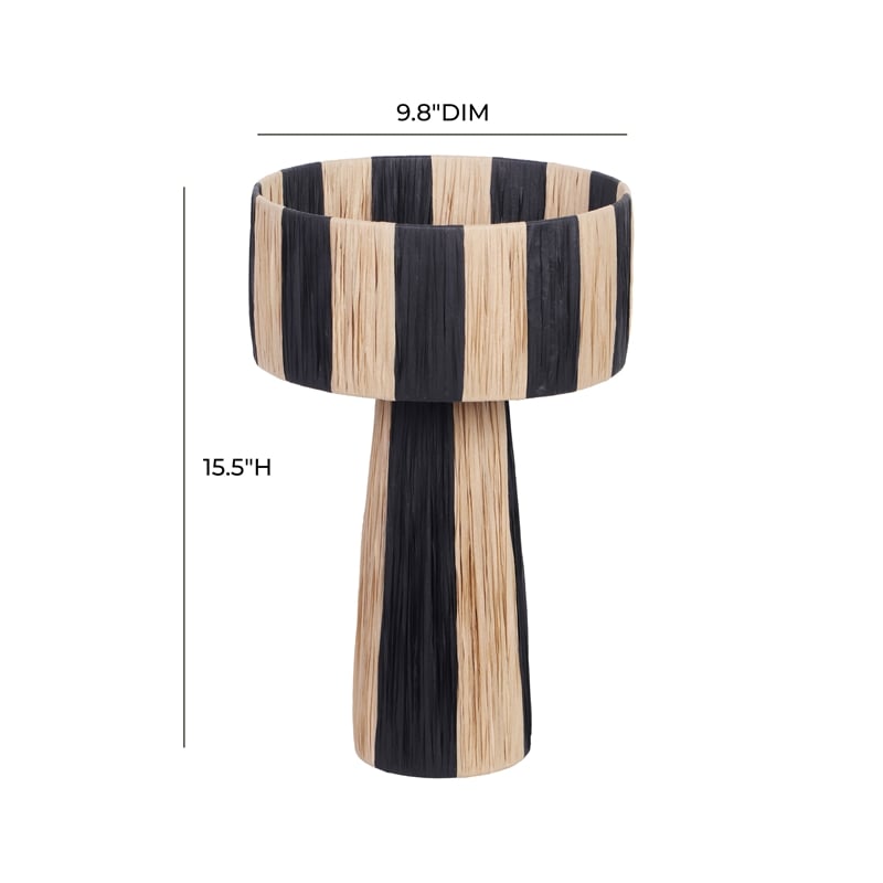Shelby Raffia Back and Natural Table Lamp