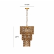 Nirsa Brass Chain Link 3-Tier Chandelier