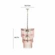 Hampshire Pink Acrylic 3-Tier Chandelier