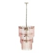 Hampshire Pink Acrylic 3-Tier Chandelier