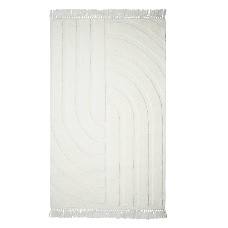 Loop White 5' x 8' Area Rug