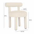 Carmel Cream Velvet Dining Chair