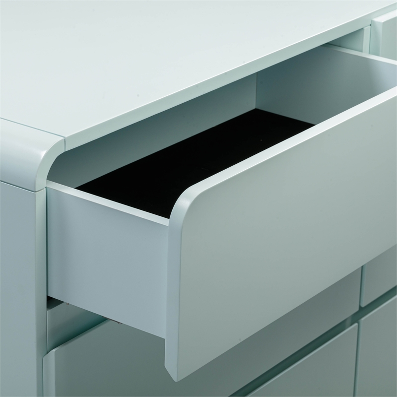 Sagura Blue 6-Drawer Wooden Dresser