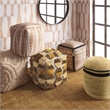 Ember Woven Natural Accent Pouf