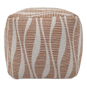 Ember Woven Natural Accent Pouf