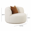 Fickle Cream Boucle Swivel Chair
