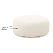 Fickle Cream Boucle Swivel Ottoman