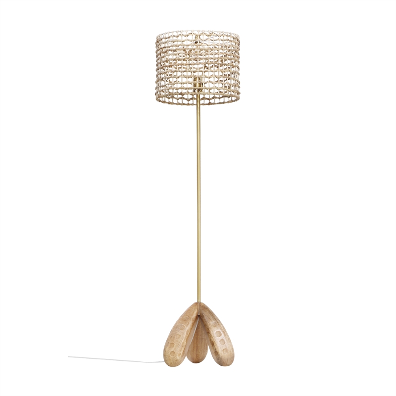 Alondra Natural Wooden Floor Lamp