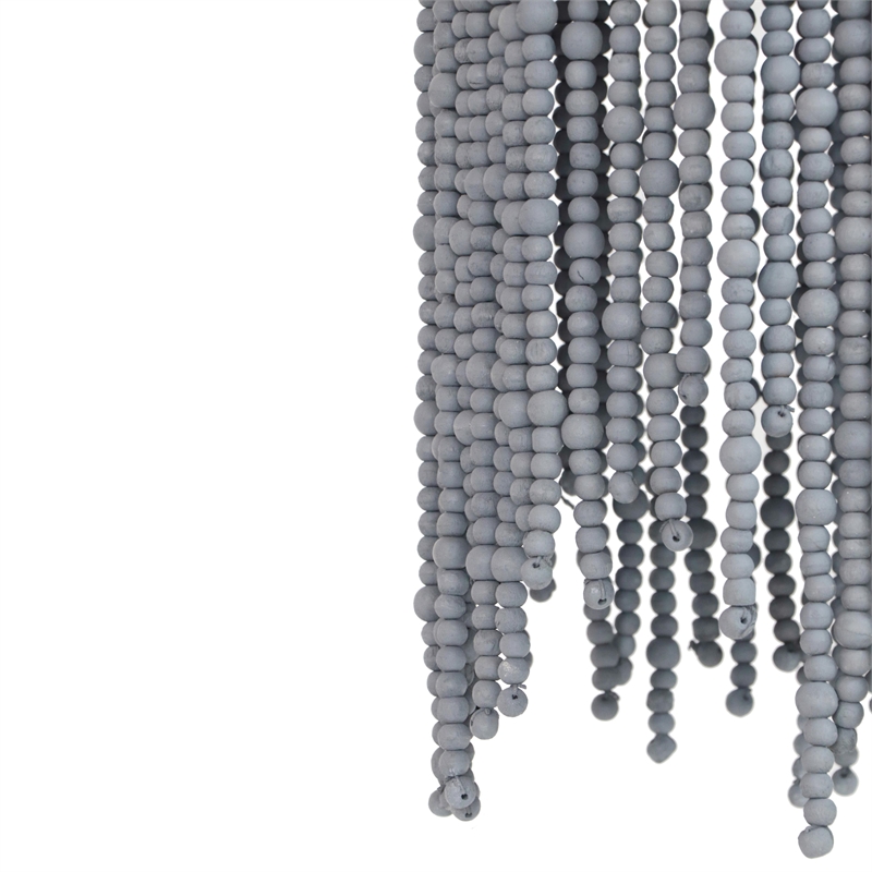 Esther Gray Beaded Pendant Lamp