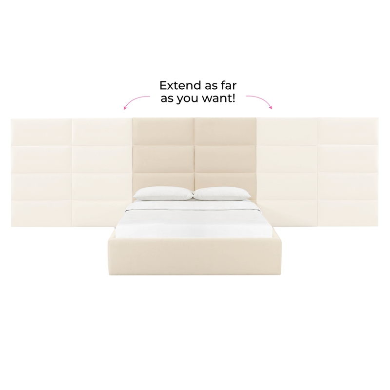 Eliana Cream Velvet Queen Wings (Set of 2)