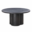 Elika Black Faux Plaster Round Dining Table