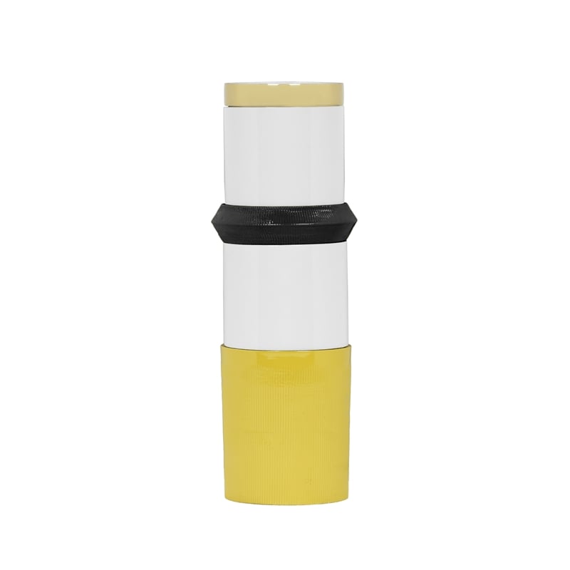 Kaonashi Mustard Yellow Metal Vase
