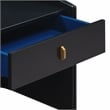 TOV Furniture Collins 1-Drawer Transitional Wood Nightstand in Black/Blue