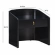 TOV Furniture Collins 1-Drawer Transitional Wood Nightstand in Black/Blue