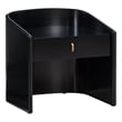 TOV Furniture Collins 1-Drawer Transitional Wood Nightstand in Black/Blue