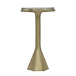 TOV Furniture Gabrielle Round Aluminum Side Table in Antique Brass